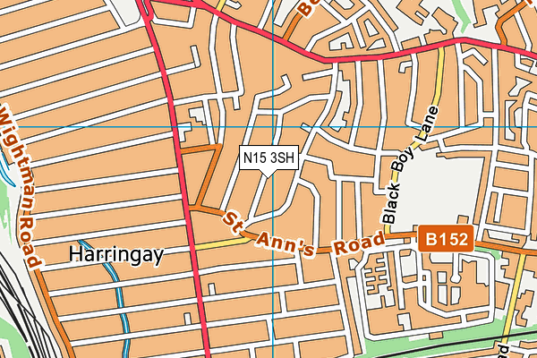 N15 3SH map - OS VectorMap District (Ordnance Survey)