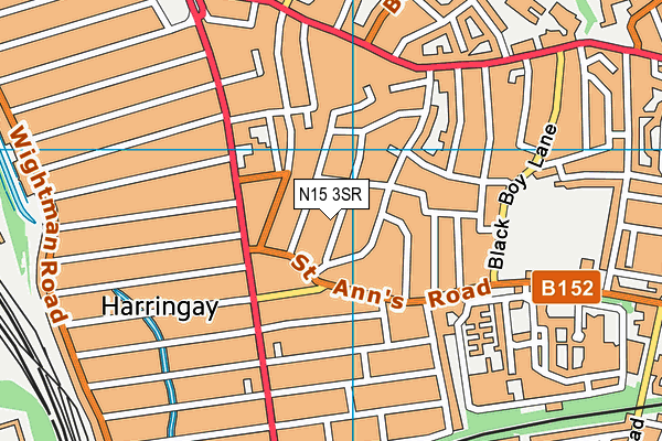 N15 3SR map - OS VectorMap District (Ordnance Survey)
