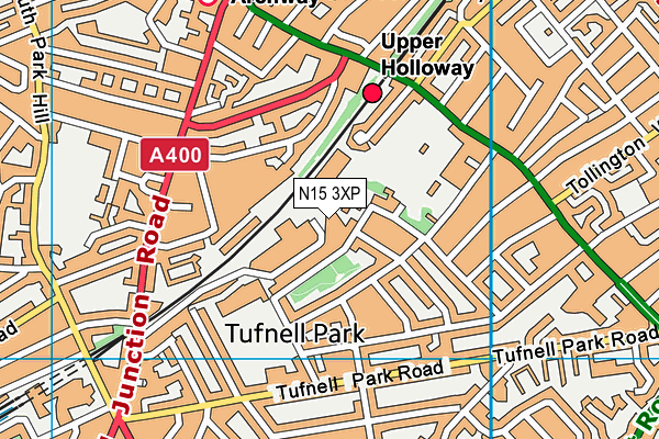 N15 3XP map - OS VectorMap District (Ordnance Survey)