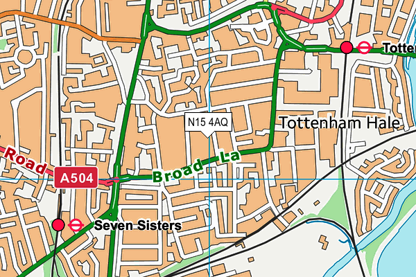 N15 4AQ map - OS VectorMap District (Ordnance Survey)