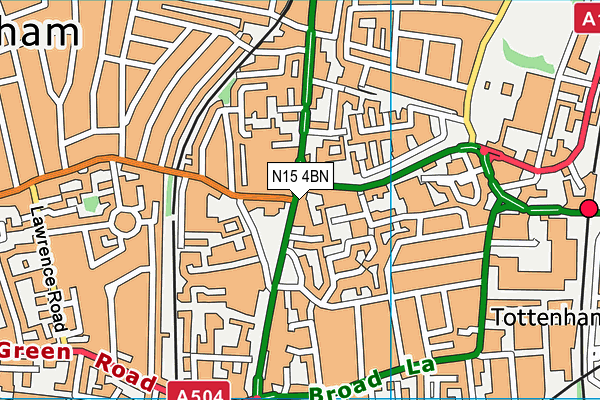 N15 4BN map - OS VectorMap District (Ordnance Survey)