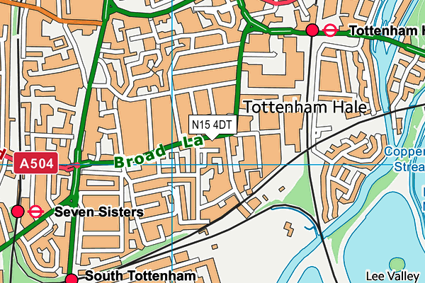 N15 4DT map - OS VectorMap District (Ordnance Survey)