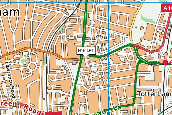 N15 4ET map - OS VectorMap District (Ordnance Survey)