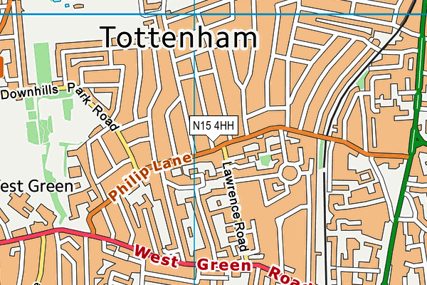 N15 4HH map - OS VectorMap District (Ordnance Survey)