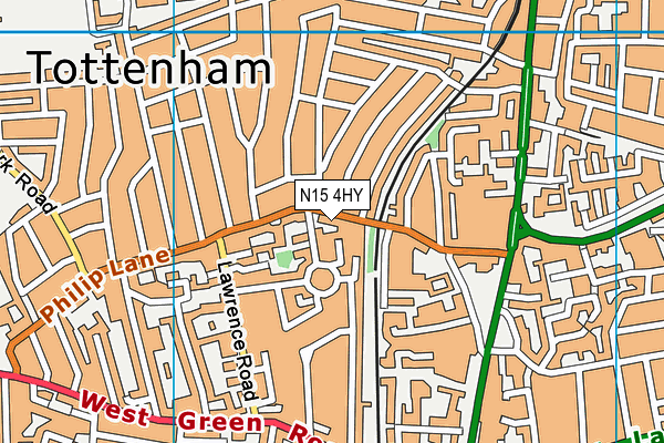 N15 4HY map - OS VectorMap District (Ordnance Survey)