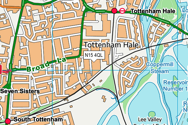 Bodyworks Gym map (N15 4QL) - OS VectorMap District (Ordnance Survey)
