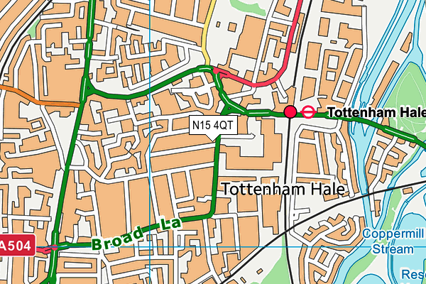 N15 4QT map - OS VectorMap District (Ordnance Survey)