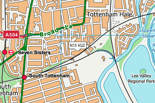 N15 4QZ map - OS VectorMap District (Ordnance Survey)