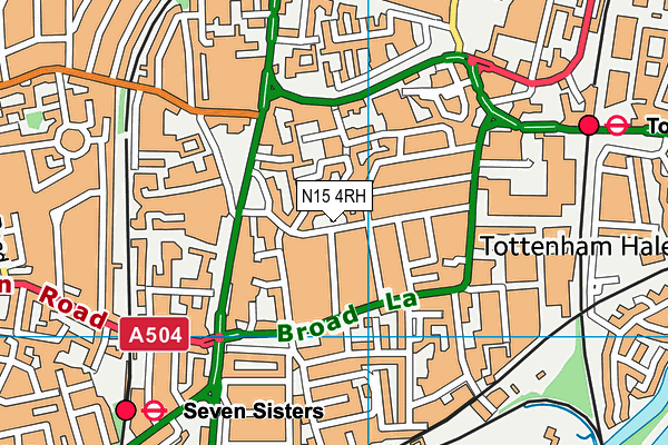 N15 4RH map - OS VectorMap District (Ordnance Survey)