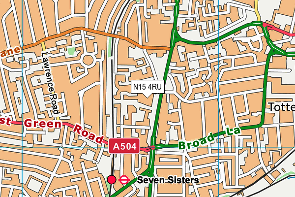 Conel (Tottenham Centre) map (N15 4RU) - OS VectorMap District (Ordnance Survey)