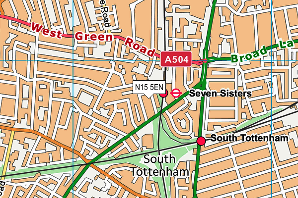 N15 5EN map - OS VectorMap District (Ordnance Survey)