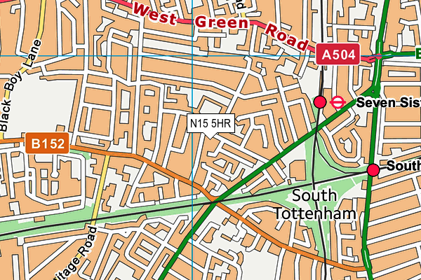 N15 5HR map - OS VectorMap District (Ordnance Survey)