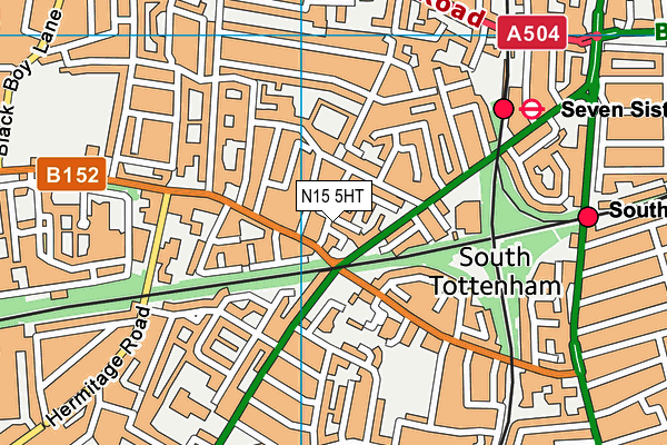 N15 5HT map - OS VectorMap District (Ordnance Survey)