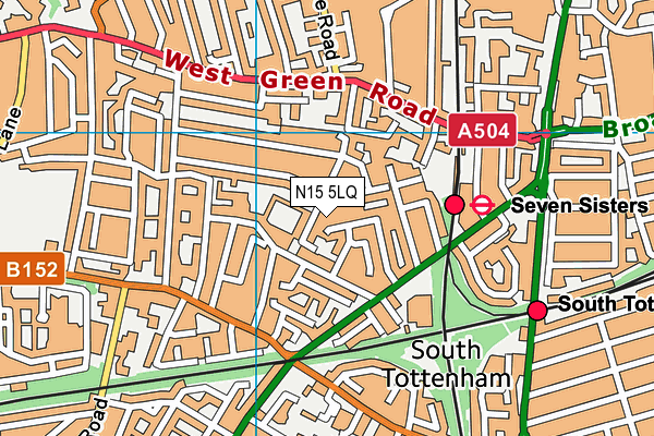 N15 5LQ map - OS VectorMap District (Ordnance Survey)