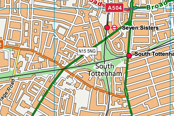 N15 5NG map - OS VectorMap District (Ordnance Survey)