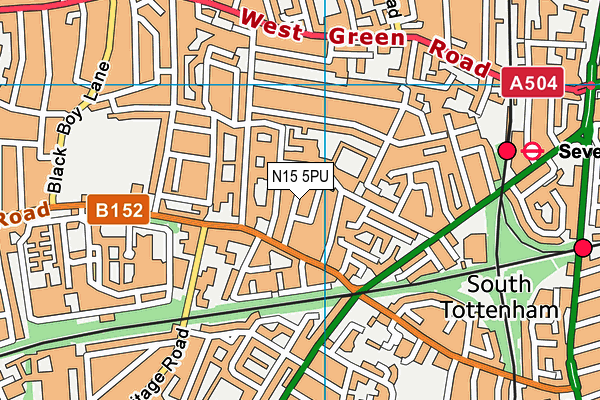 N15 5PU map - OS VectorMap District (Ordnance Survey)