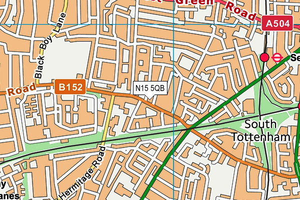 N15 5QB map - OS VectorMap District (Ordnance Survey)