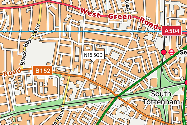 N15 5QD map - OS VectorMap District (Ordnance Survey)