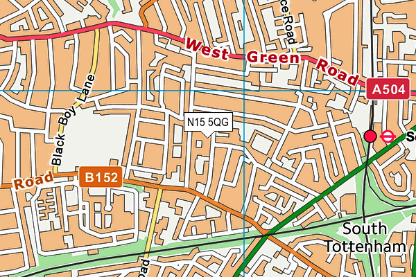 N15 5QG map - OS VectorMap District (Ordnance Survey)