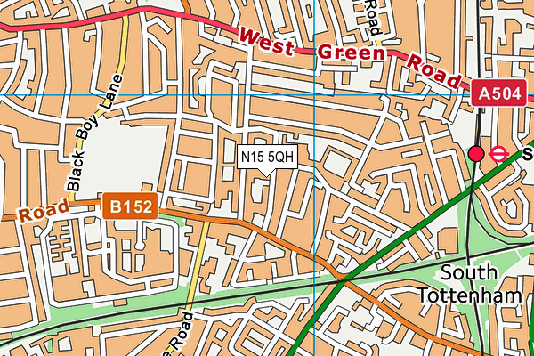 N15 5QH map - OS VectorMap District (Ordnance Survey)
