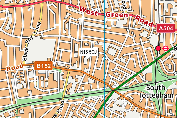 N15 5QJ map - OS VectorMap District (Ordnance Survey)