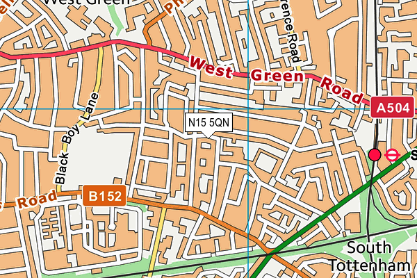 N15 5QN map - OS VectorMap District (Ordnance Survey)