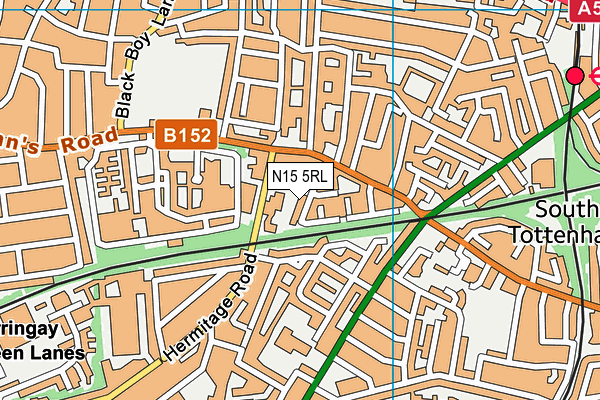 N15 5RL map - OS VectorMap District (Ordnance Survey)