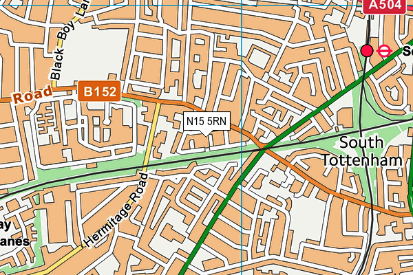 N15 5RN map - OS VectorMap District (Ordnance Survey)