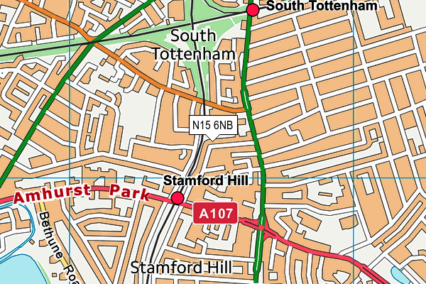 N15 6NB map - OS VectorMap District (Ordnance Survey)