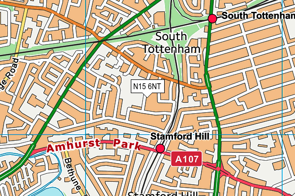 N15 6NT map - OS VectorMap District (Ordnance Survey)