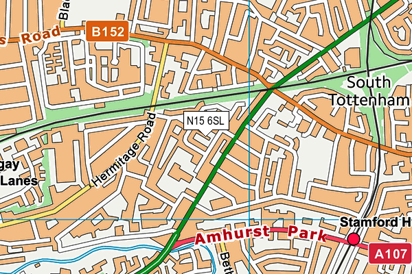 N15 6SL map - OS VectorMap District (Ordnance Survey)