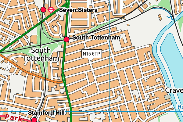 N15 6TP map - OS VectorMap District (Ordnance Survey)
