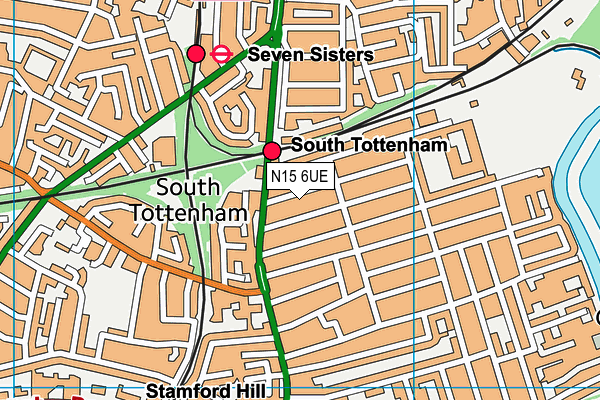 N15 6UE map - OS VectorMap District (Ordnance Survey)