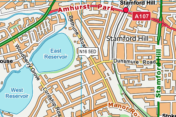 Sir Thomas Abney School map (N16 5ED) - OS VectorMap District (Ordnance Survey)