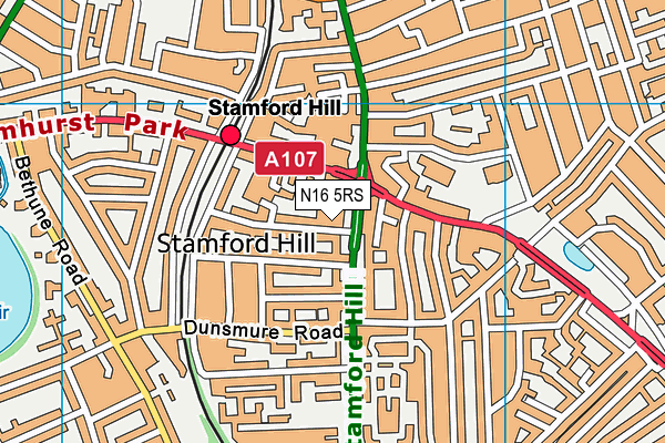 Beis Ruchel D'Satmar London map (N16 5RS) - OS VectorMap District (Ordnance Survey)