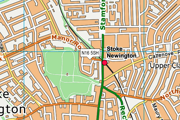 N16 5SH map - OS VectorMap District (Ordnance Survey)