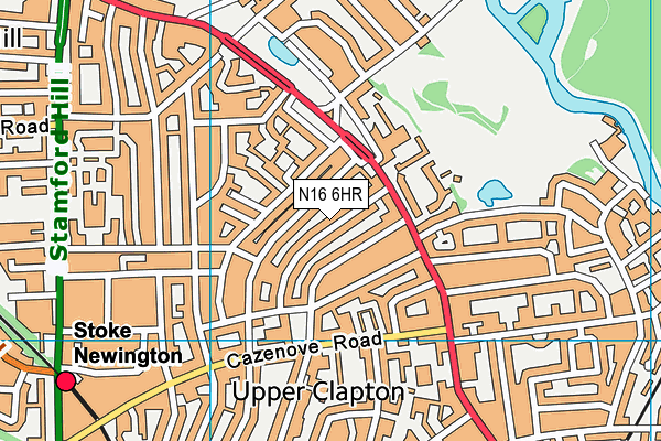 N16 6HR map - OS VectorMap District (Ordnance Survey)