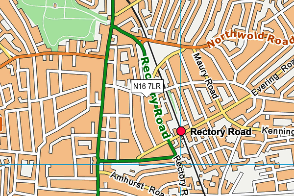 N16 7LR map - OS VectorMap District (Ordnance Survey)