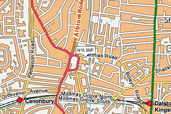 Newington Green Primary School map (N16 8NP) - OS VectorMap District (Ordnance Survey)
