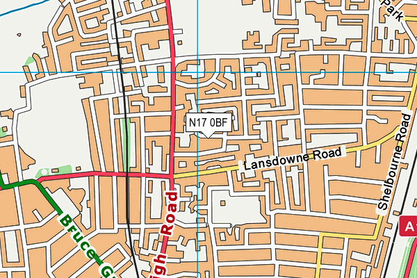 N17 0BF map - OS VectorMap District (Ordnance Survey)