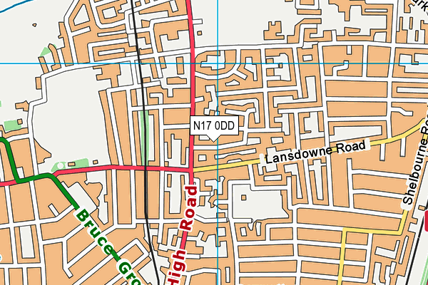N17 0DD map - OS VectorMap District (Ordnance Survey)
