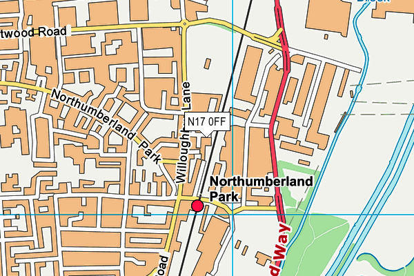 N17 0FF map - OS VectorMap District (Ordnance Survey)