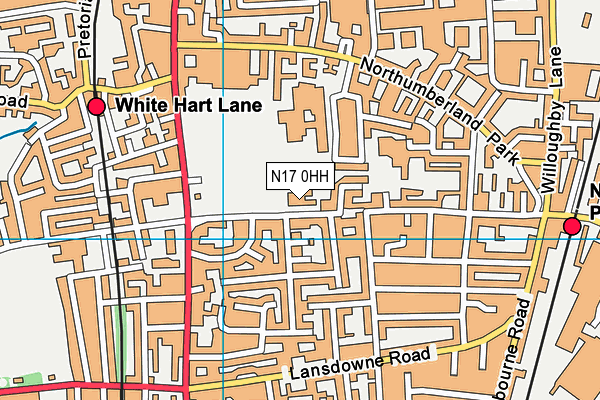St Paul's and All Hallows CofE Infant School map (N17 0HH) - OS VectorMap District (Ordnance Survey)