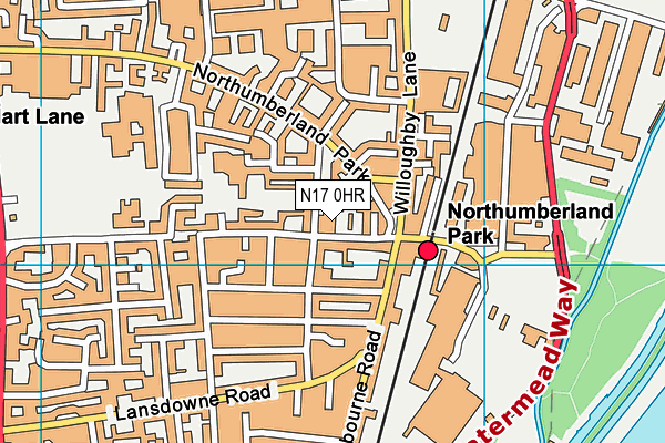 N17 0HR map - OS VectorMap District (Ordnance Survey)