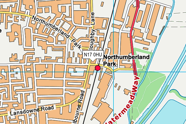 N17 0HU map - OS VectorMap District (Ordnance Survey)
