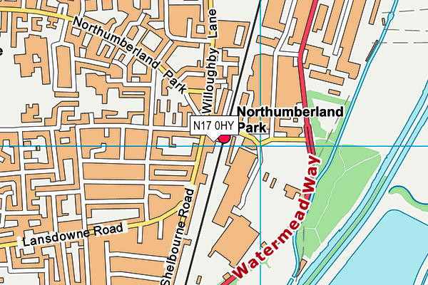 N17 0HY map - OS VectorMap District (Ordnance Survey)