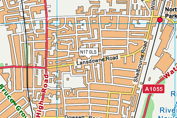 N17 0LS map - OS VectorMap District (Ordnance Survey)