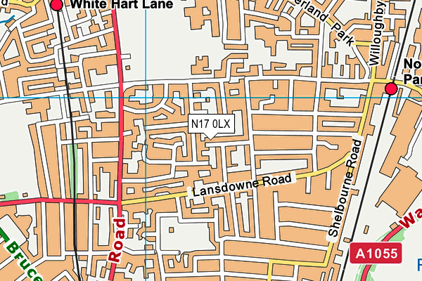 N17 0LX map - OS VectorMap District (Ordnance Survey)
