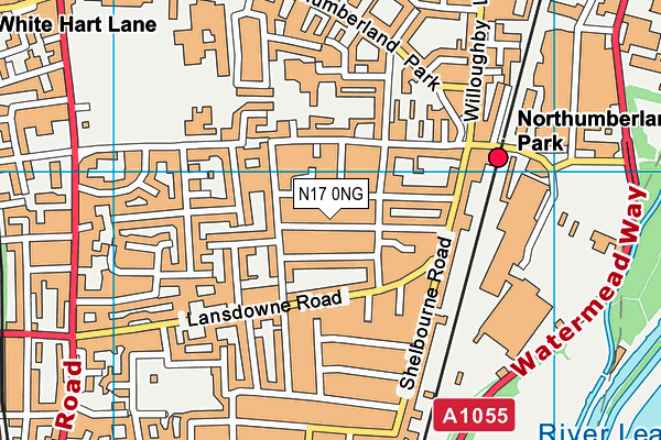 N17 0NG map - OS VectorMap District (Ordnance Survey)