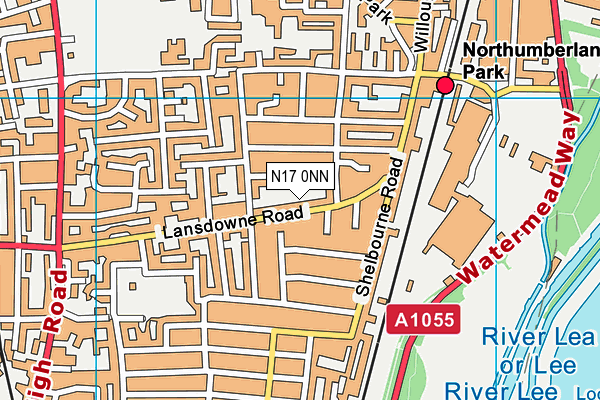 N17 0NN map - OS VectorMap District (Ordnance Survey)